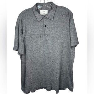 Billy Reid Men’s Polo Short Sleeve Heather Gray - Large